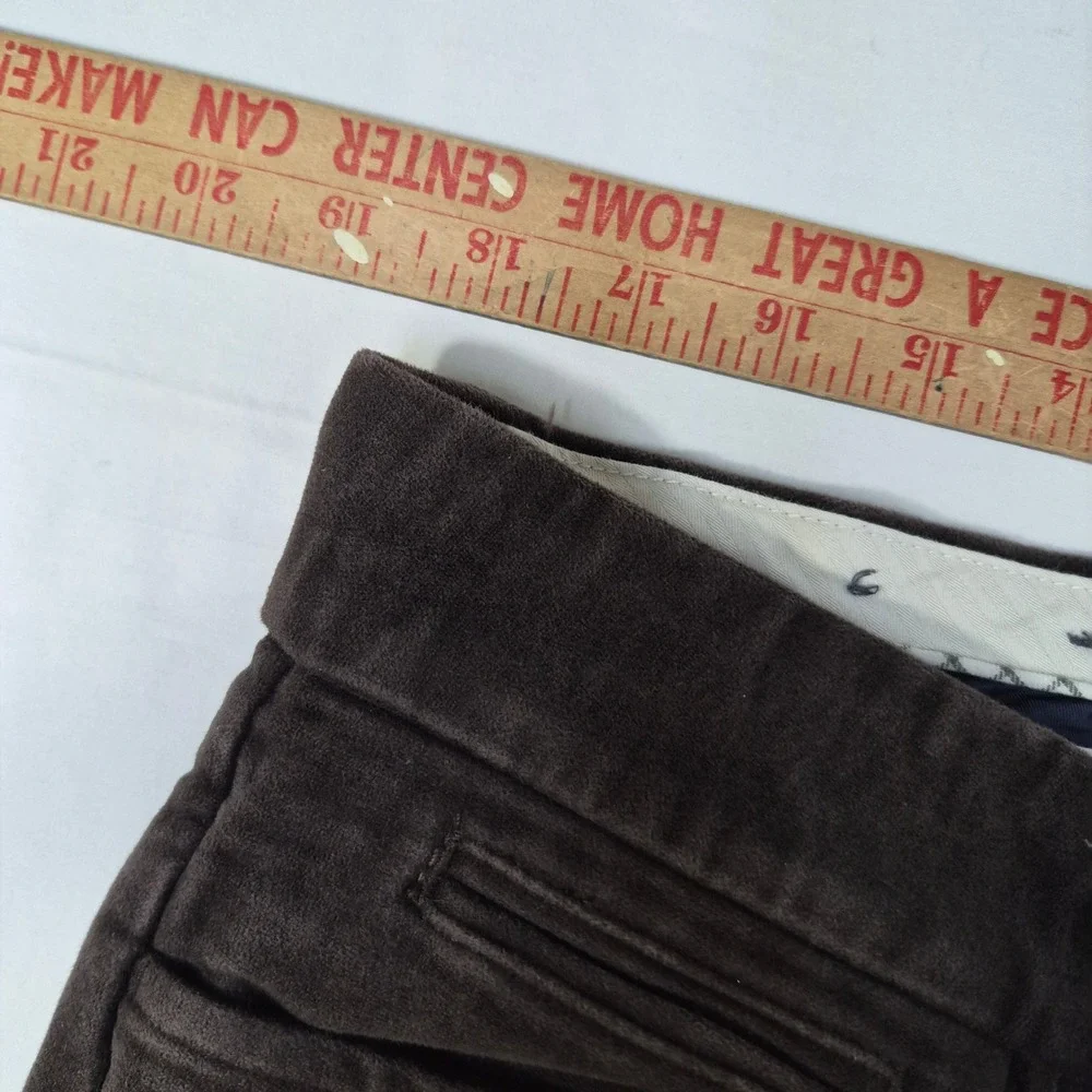 Polo Ralph Lauren Velour Trousers Men 38/32(28) Brown Heritage Cotton Straight